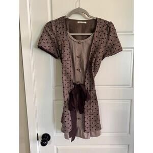 AXES Femme Girls Brown Plaid Dress Size M